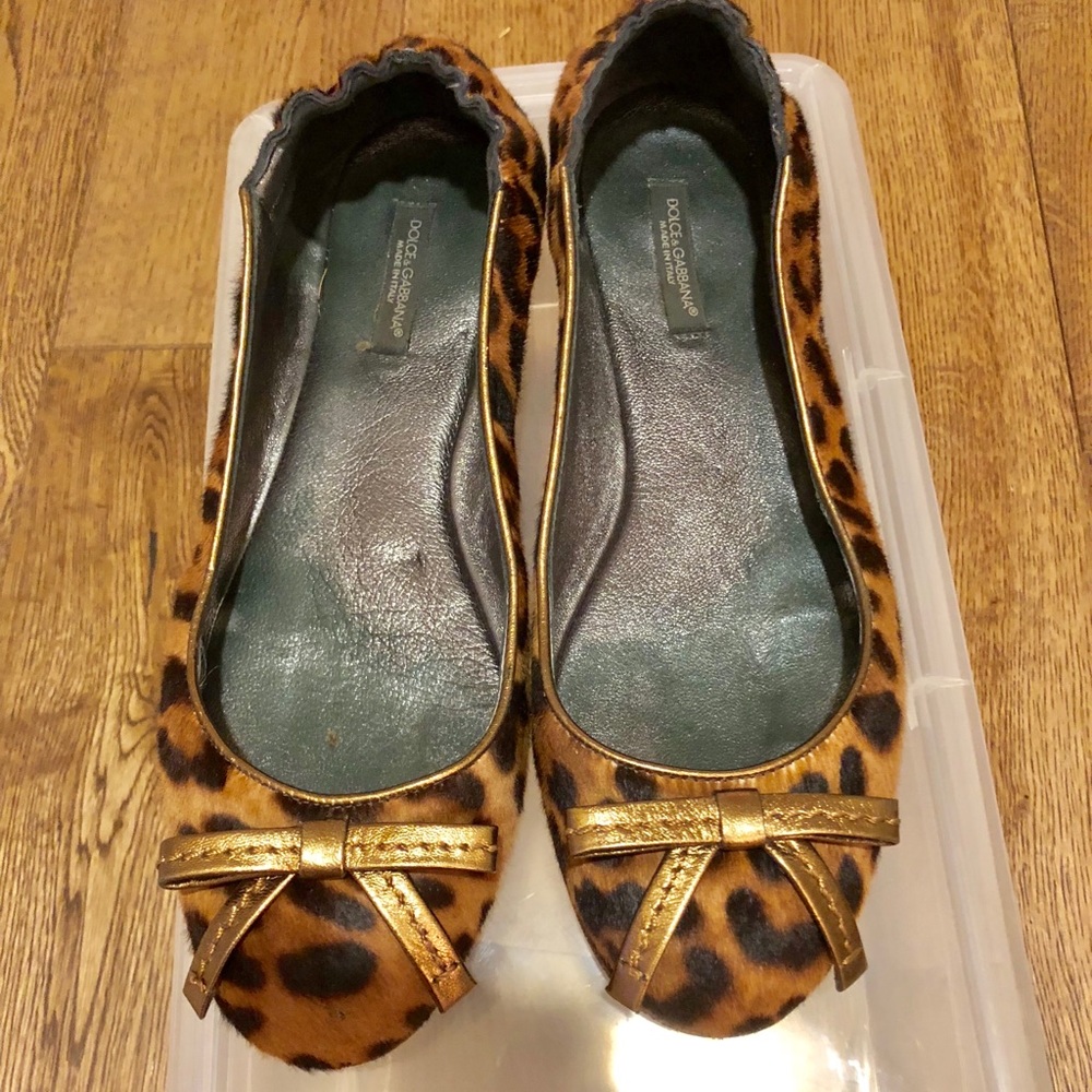 Dolce & Gabbana calf hair ballet flats